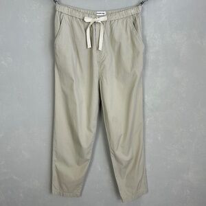 Country Road women size 10 Drop crotch pant bamboo cotton beige pull on tapered
